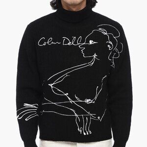 KIDSUPER Studios Black Colm Dillane Doodle Sweater 2023 NWT Men's size L‎